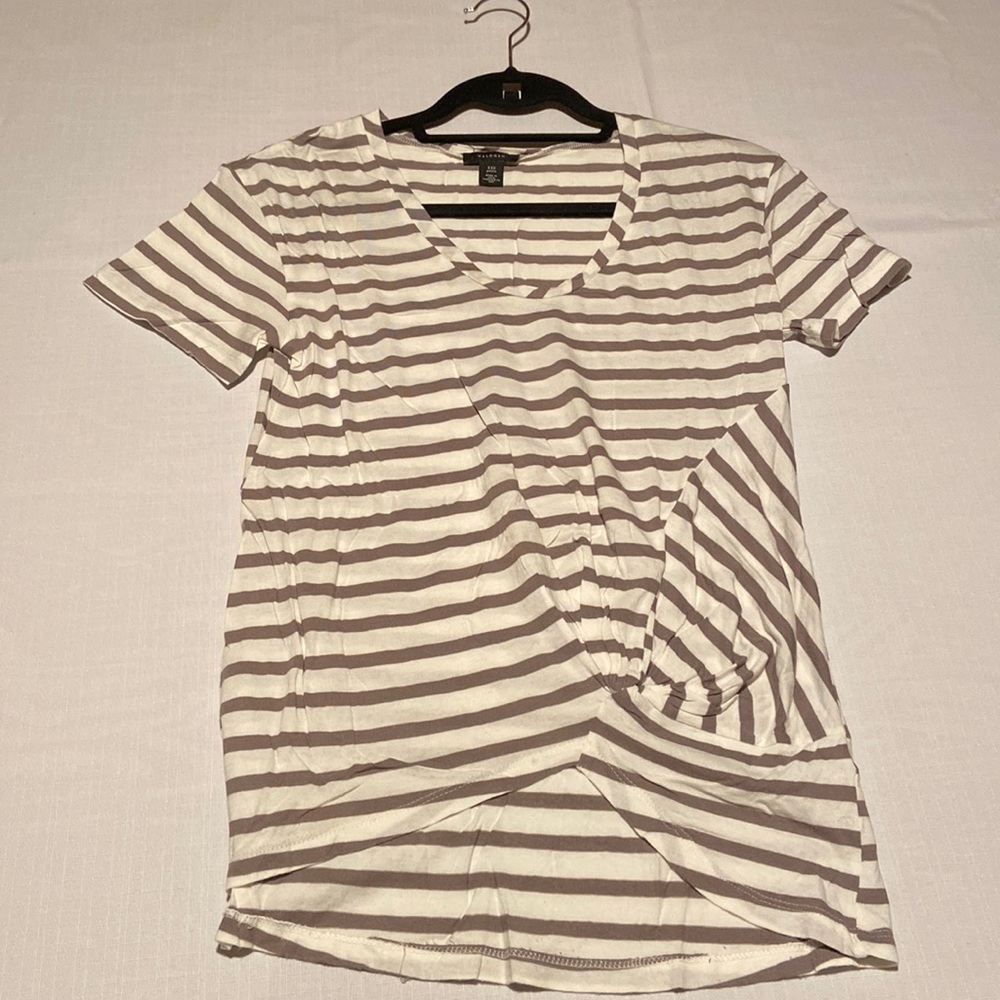 Taupe/Grey striped top